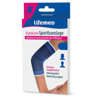Lifemed elastische Sportbandage blau Ellbogenschutz Gr. S...