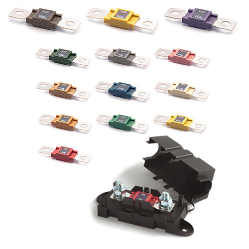 MEGA Leistungssicherung inkl. Halter 80 A - 500 A / 32V / 2 Stück