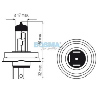 Halogen Lampen - H4 P45t