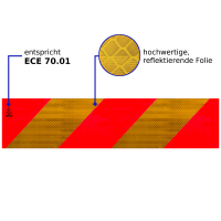 Heckmarkierung Zugmaschine Warntafel Set Warnmarkierung Satz ECE 70.01 Alu LKW