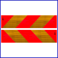 Heckmarkierung Zugmaschine Warntafel Set Warnmarkierung Satz ECE 70.01 Alu LKW