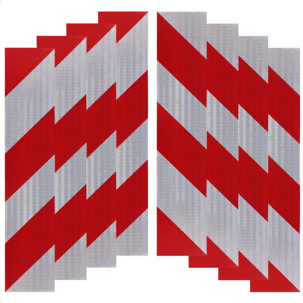 Container Warnmarkierung Set 705x141mm 8 Streifen Aufkleber Folie Reflektorfolie