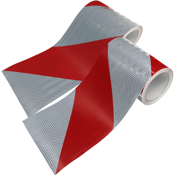 Warnmarkierung Sonderfahrzeuge Set links + rechts 141mm x 9 m Rolle