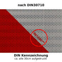 Warnmarkierung Sonderfahrzeuge Set links + rechts 141mm x 9 m Rolle