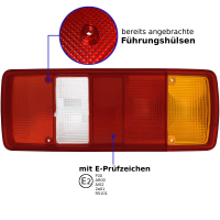 Lichtscheibe links & rechts 5-Kammerleuchte mit Rückstrahler