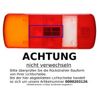 Lichtscheibe links & rechts 5-Kammerleuchte mit Rückstrahler