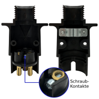 3-Pol Stecker 6-24V Kunststoff mit Schraubkontakten