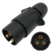 3-Pol Stecker 6-24V Kunststoff mit Schraubkontakten