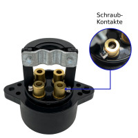 4-Pol Stecker 6-24V Kunststoff mit Schraubkontakten