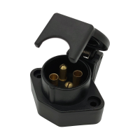 4-Pol Steckdose 6-24V Kunststoff mit Schraubkontakten