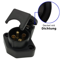4-Pol Steckdose 6-24V Kunststoff mit Schraubkontakten