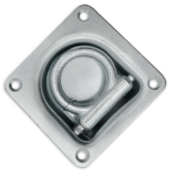 Zurrmulde mit Ring 85x85mm 800daN verzinkt