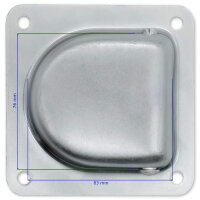 Zurrmulde mit Ring 85x85mm 800daN verzinkt