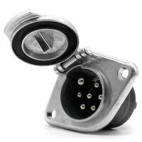 24V 7-Pol Steckdose Aluminium Schraubkontakte ISO 1185 Typ N