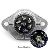 24V 7-Pol Steckdose Aluminium Schraubkontakte ISO 1185 Typ N