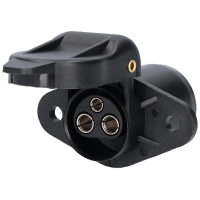 3-Pol Steckdose 6-24V dreieckig abgerundet Kunststoff