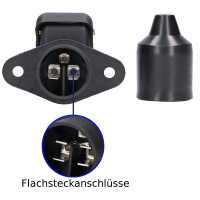 3-Pol Steckdose 6-24V dreieckig abgerundet Kunststoff