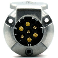 7-Pol Steckdose 12V PKW Aluminium
