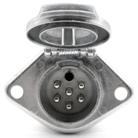 24V 7-Pol Steckdose Metall Schraubkontakte ISO 3731-S