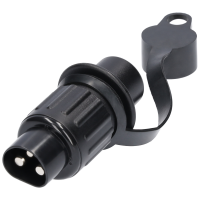 3-Pol Stecker 12V 24V Kunststoff abgerundet
