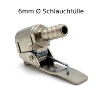 Momentstecknippel mit 6mm Ø Schlauchtülle für Standard Reifenventile