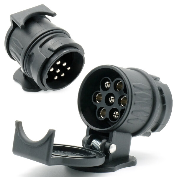 Kurzadapter 12V 13-Pol auf 7-Pol Anhänger PKW