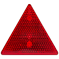 Dreieck Rückstrahler Rot mit zwei Schrauben 142x162mm