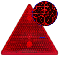 Dreieck Rückstrahler Rot mit zwei Schrauben 142x162mm