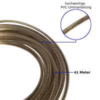 Zollseil 42m 6mm Ø Planenseil mit Drahteinlage...