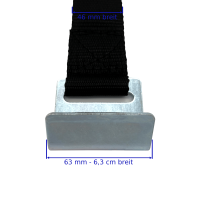 Schnalle mit 65cm Textilband für Übertotspanner