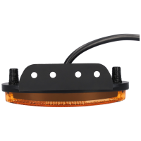 Seitenmarkierungsleuchte Oval LED orange mit Halter 12-24V