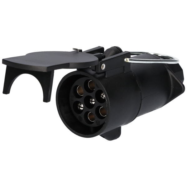 12V 7-Pol Steckdose in Steckerform mit Deckel