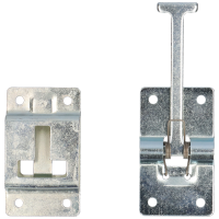 Türfeststeller mit Halteteil & Unterlagen verzinkt 130mm lang