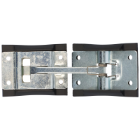 Türfeststeller mit Halteteil & Unterlagen verzinkt 130mm lang