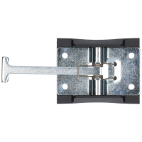 Türfeststeller mit Halteteil & Unterlagen verzinkt 130mm lang