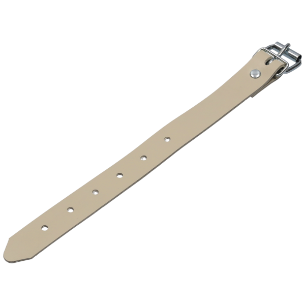 Schnallriemen Kunststoff 250mm lang 20mm breit 2,1mm stark beige