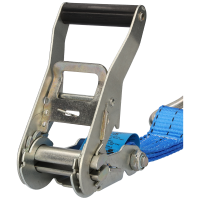 Zurrgurt mit Ratsche 2m 35mm breit 3000daN mit Haken und Gummischutz für PKW Transport über Reifen oder durch Felge