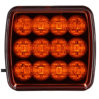 Blitzleuchte Orange Flash 12 LEDs mit Magnet und Stecker für Zigarettenanzünder