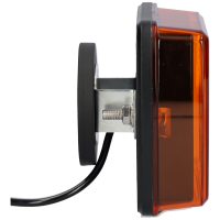 Blitzleuchte Orange Flash 12 LEDs mit Magnet und Stecker für Zigarettenanzünder