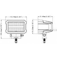 Fernscheinwerfer LED mit Positionslicht 2200LM mit Kabel 12/24V IP67 6+6 LEDs