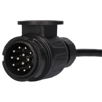 Kurzadapter mit Kabel 0,75m 12V 13-Pol auf 7-Pol Anhänger PKW