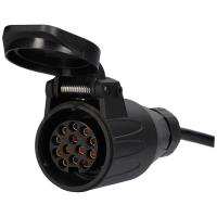 Kurzadapter mit Kabel 0,75m 12V 7-Pol auf 13-Pol Steckdose