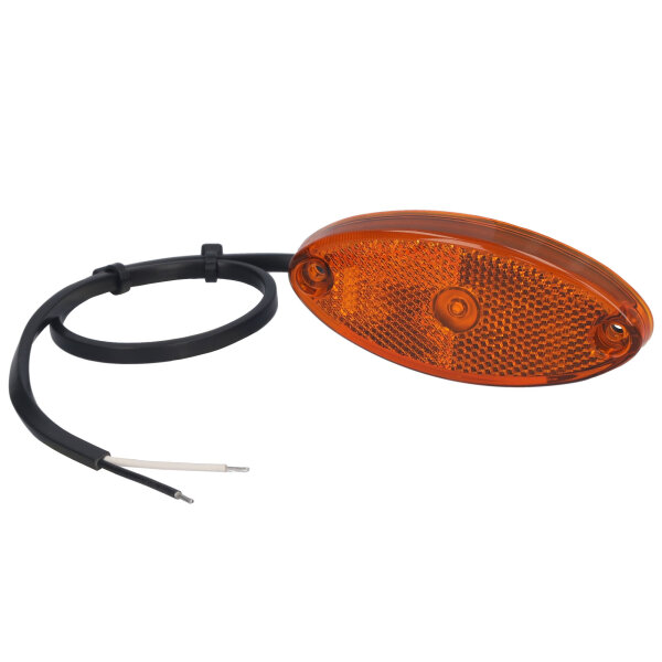 Seitenmarkierungsleuchte Oval LED orange ohne Halterung 12V 24V 12-36V