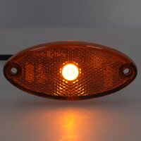 Seitenmarkierungsleuchte Oval LED orange ohne Halterung 12V 24V 12-36V