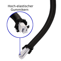 Expanderseil 10mm schwarz 1m