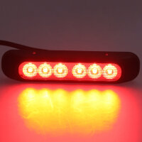 Nebelschlussleuchte klein 6 LEDs 1m Kabel 12-36V