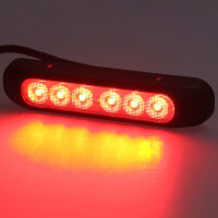 Nebelschlussleuchte klein 6 LEDs 1m Kabel 12-36V