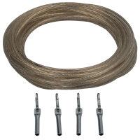 Zollseil nach Maß Meter 6mm Ø mit 4x...