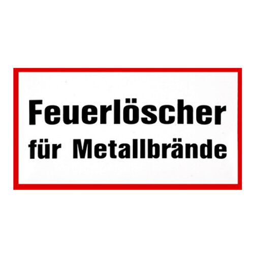 Feuerlöscher für  Metallbrand Kunststoff  200 mm x 120 mm