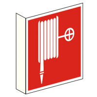 Löschschlauch - Fahnenschild Kunststoff 200 mm x 200 mm